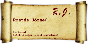 Rostás József névjegykártya