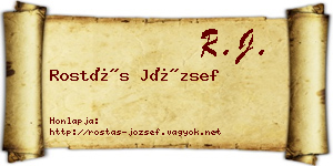 Rostás József névjegykártya